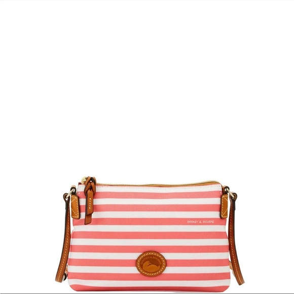 Dooney & Bourke SULLIVAN CROSSBODY POUCHETTE Stripes - WATERMELON - Picture 1 of 9